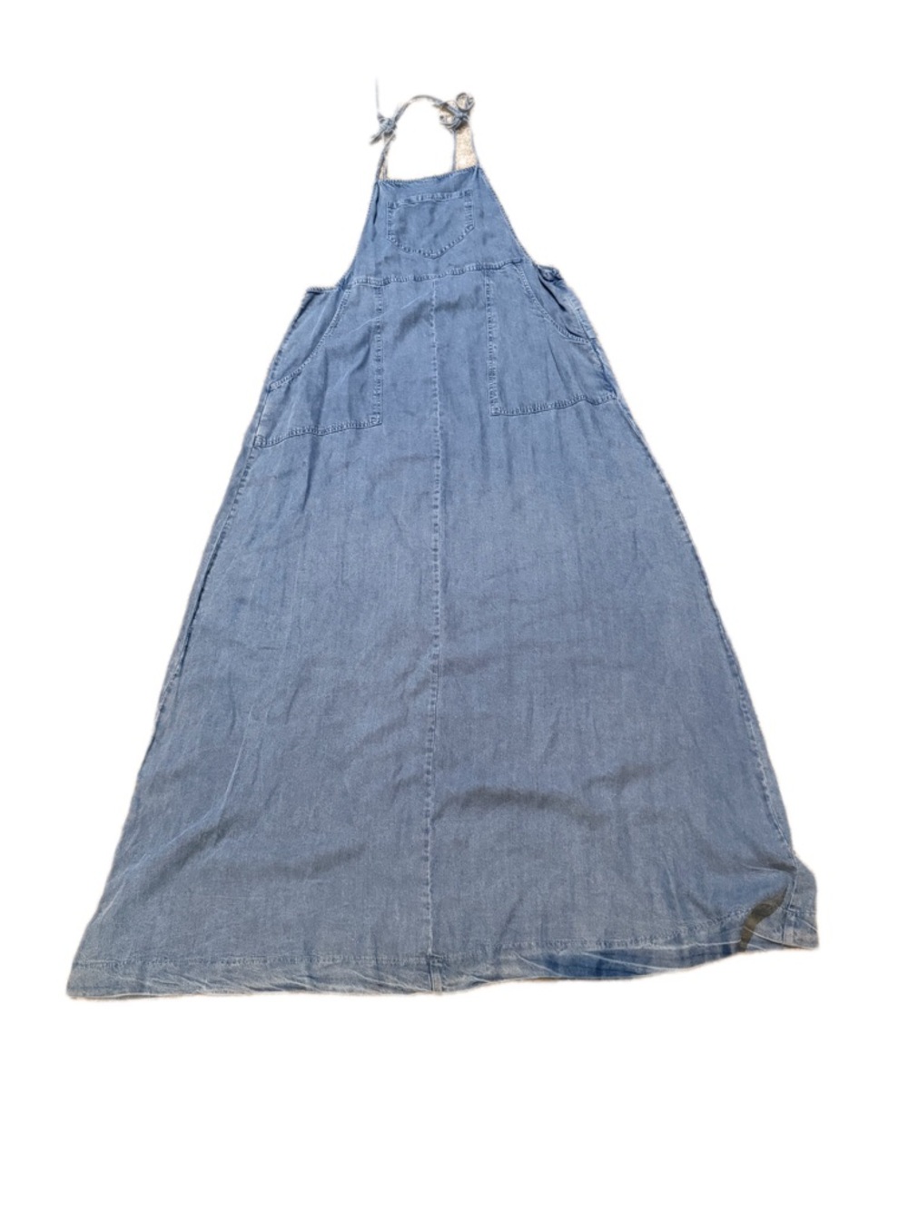 Light Wash Denim Apron Dress
